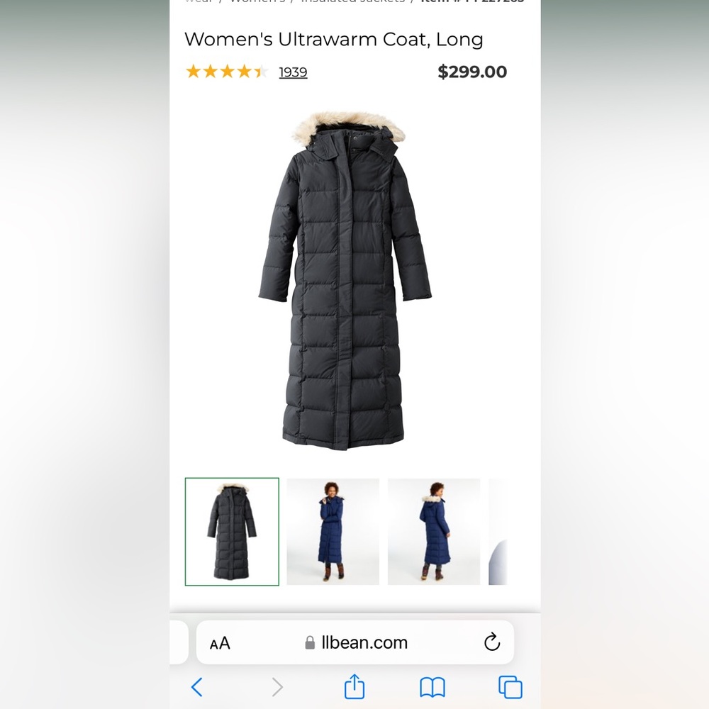 L.L. Bean Women’s Ultrawarm Long Coat